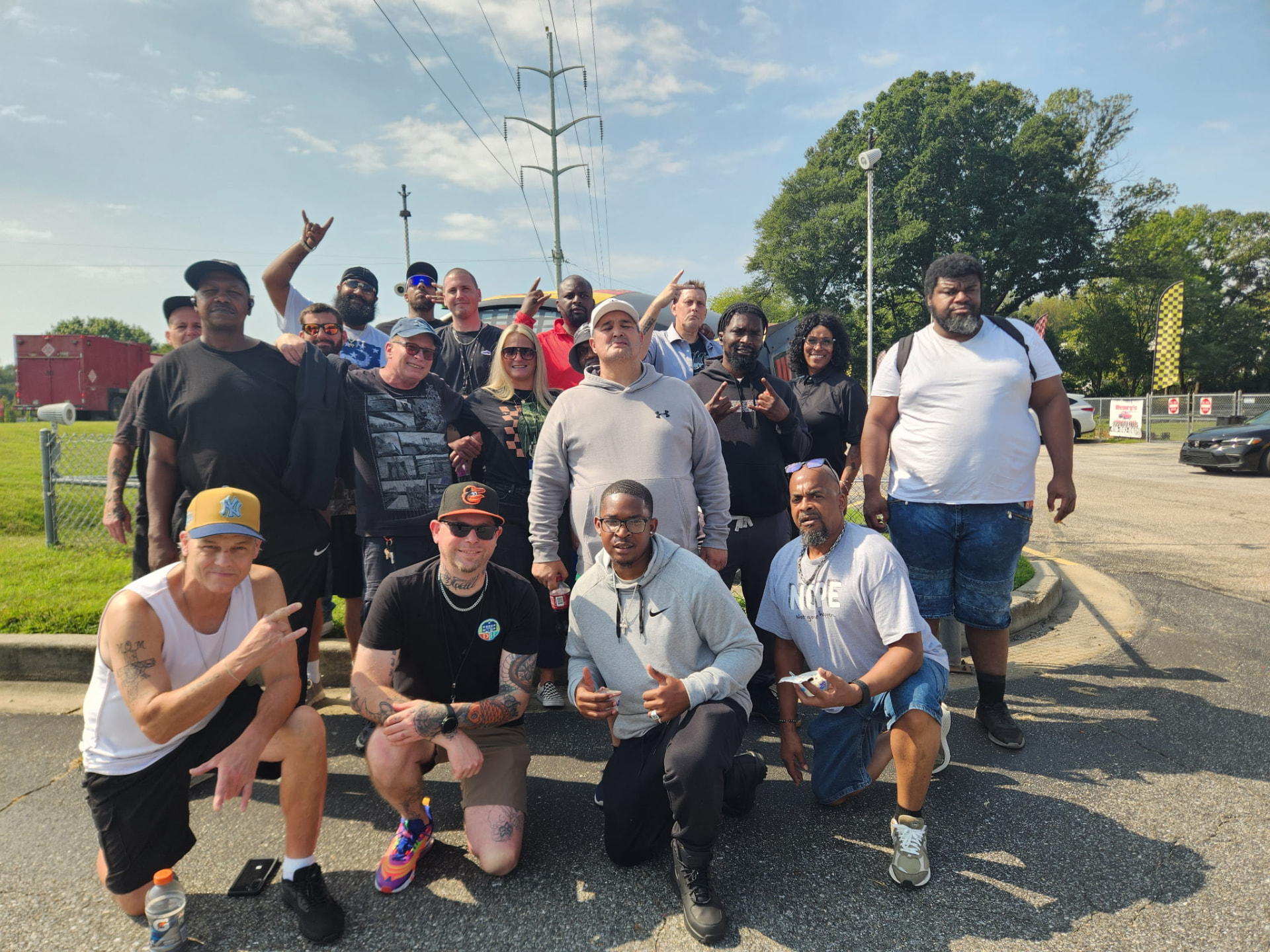 Damascus House community posing together at a recent outing